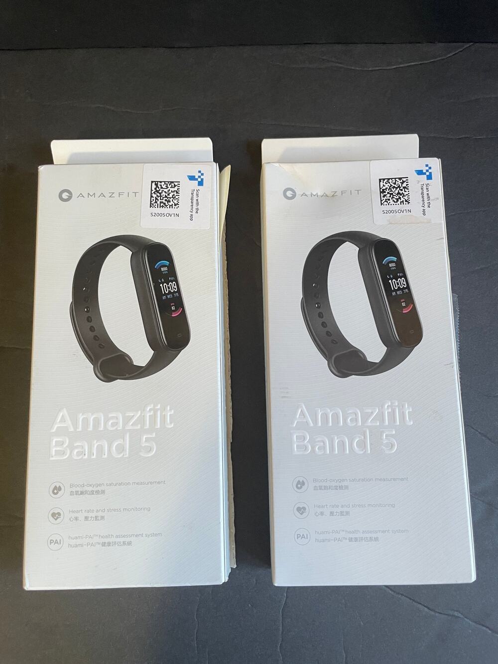 NIB 2 Amazfit Band 5 Smart Fitness Tracker wth 3 bands Alexa SpO2 Sleep Monitor